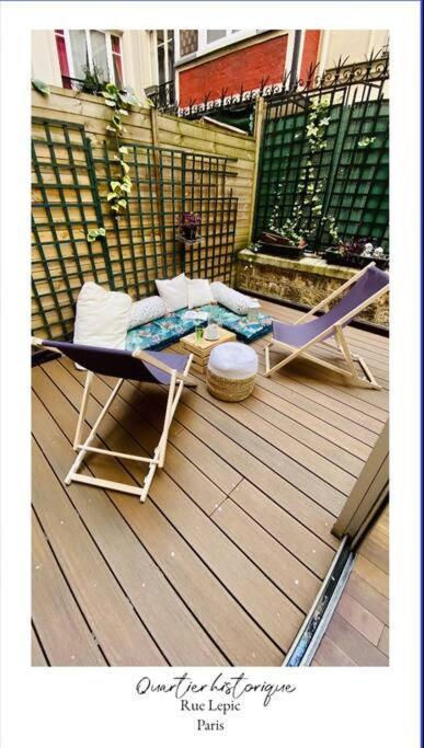 Villa Lepic, Luxury Flat In Montmartre With Private Terrasse-Appartement Entier Paris Exterior foto